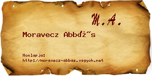 Moravecz Abbás névjegykártya